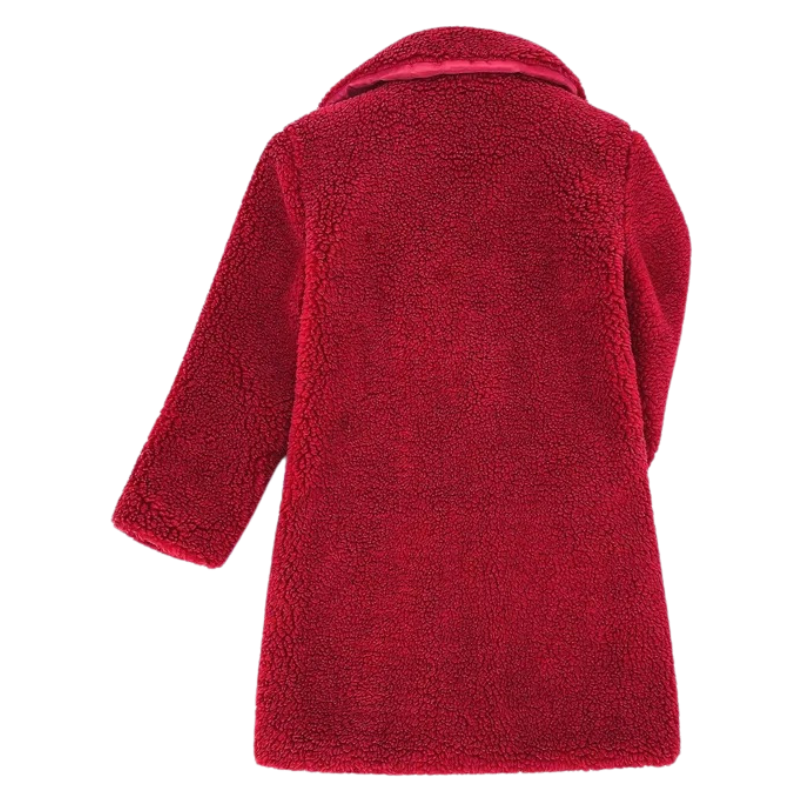 Manteau Croisé en Laine pour Fille