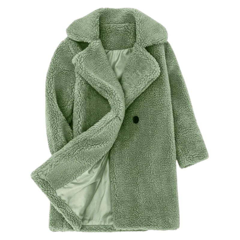 Manteau Croisé en Laine pour Fille