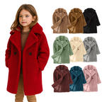 Manteau Croisé en Laine pour Fille