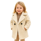 Manteau Croisé en Laine pour Fille