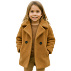 Manteau Croisé en Laine pour Fille