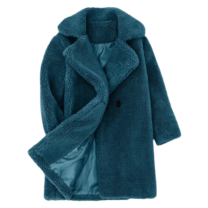 Manteau Croisé en Laine pour Fille