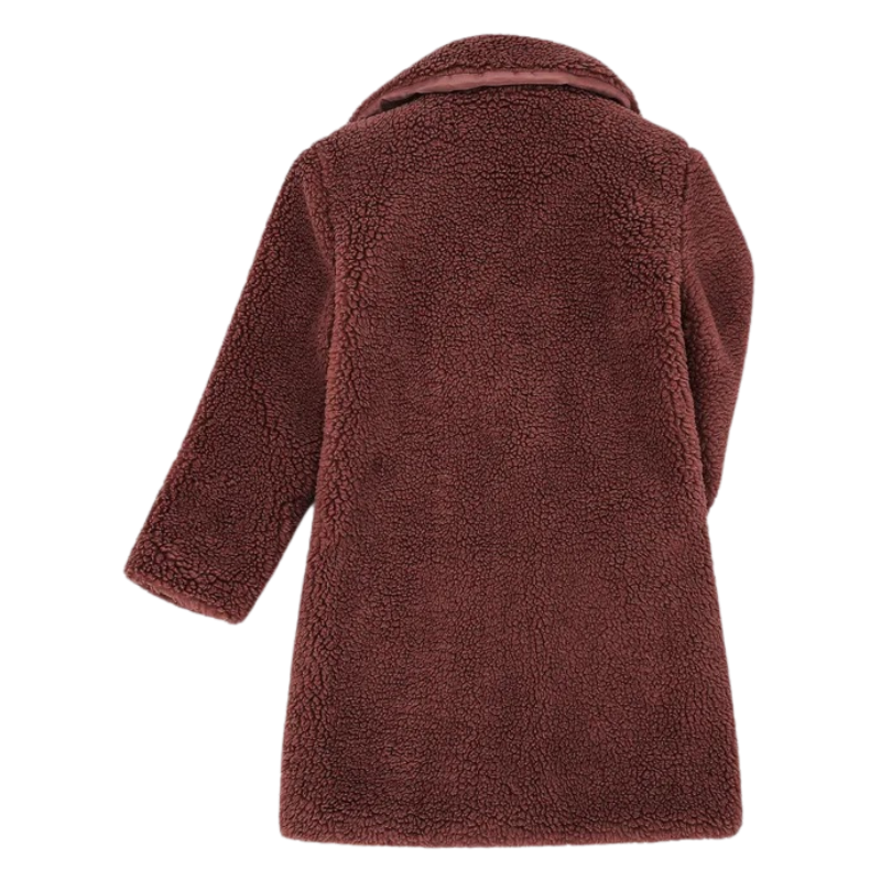 Manteau Croisé en Laine pour Fille