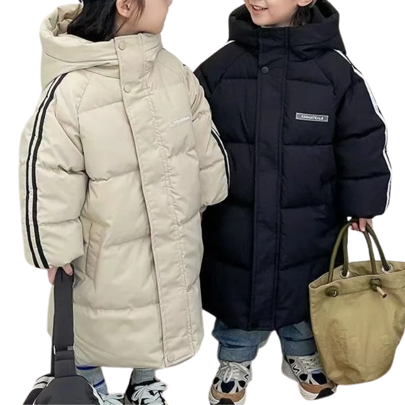 Manteau Enfant Croisé à Capuche