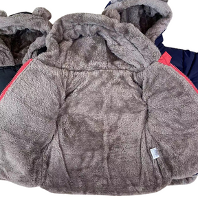 Manteau Enfant Doublé en Peluche avec Combinaison Incluse