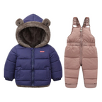 Manteau Enfant Doublé en Peluche avec Combinaison Incluse