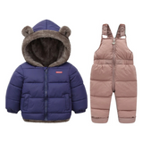 Manteau Enfant Doublé en Peluche avec Combinaison Incluse