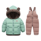 Manteau Enfant Doublé en Peluche avec Combinaison Incluse