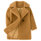 Manteau Croisé en Laine pour Fille