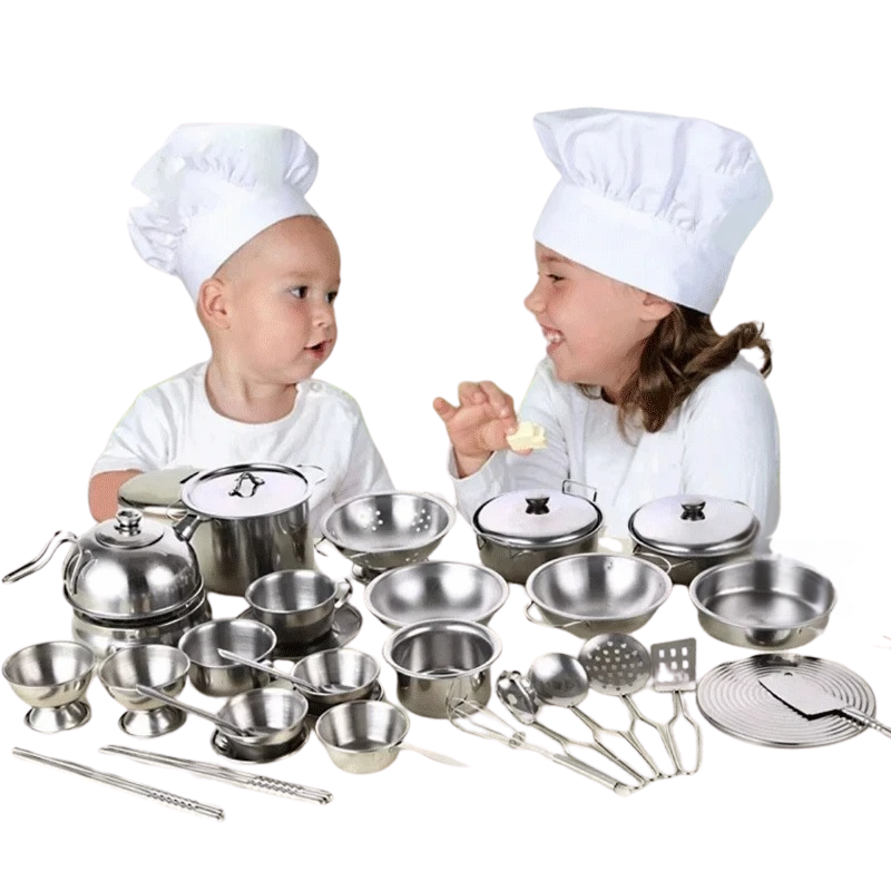 Mini Cuisine Enfant en Acier Inoxydable Bambino