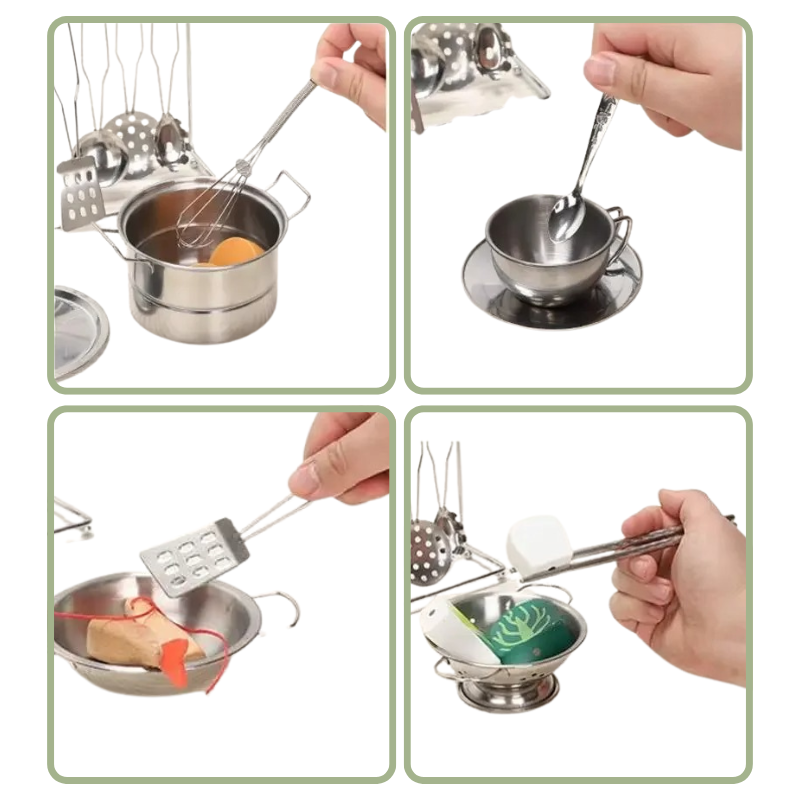 Mini Cuisine Enfant en Acier Inoxydable Bambino