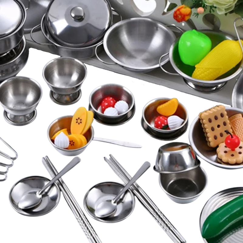 Mini Cuisine Enfant en Acier Inoxydable Bambino