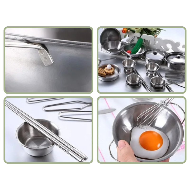 Mini Cuisine Enfant en Acier Inoxydable Bambino
