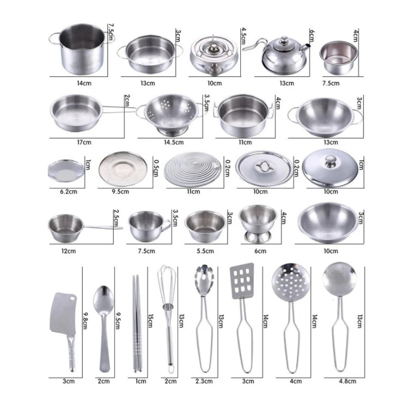 Mini Cuisine Enfant en Acier Inoxydable Bambino