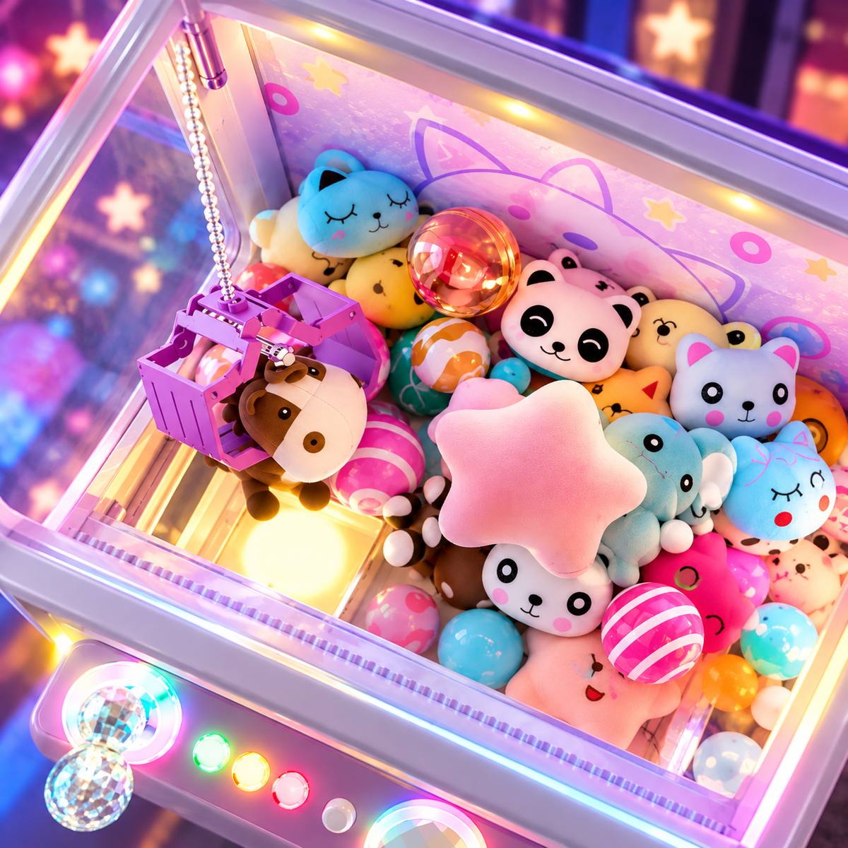 Mini Machine à Peluches pour Enfants avec 10 Peluches Incluses