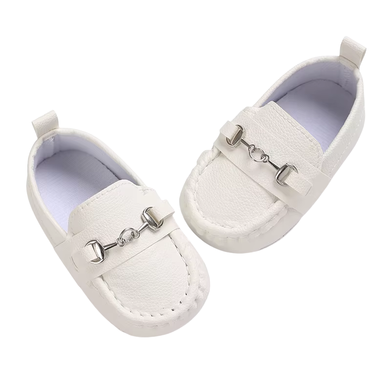 Mocassins Bébé avec Détail Métallique – Chaussures Élégantes Unisexes