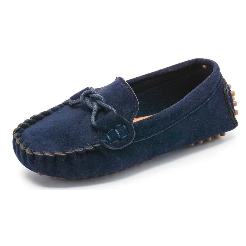 Mocassins Enfant en Suédine à Semelle Souple – Chaussures Élégantes