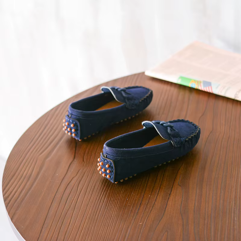 Mocassins Enfant en Suédine à Semelle Souple – Chaussures Élégantes