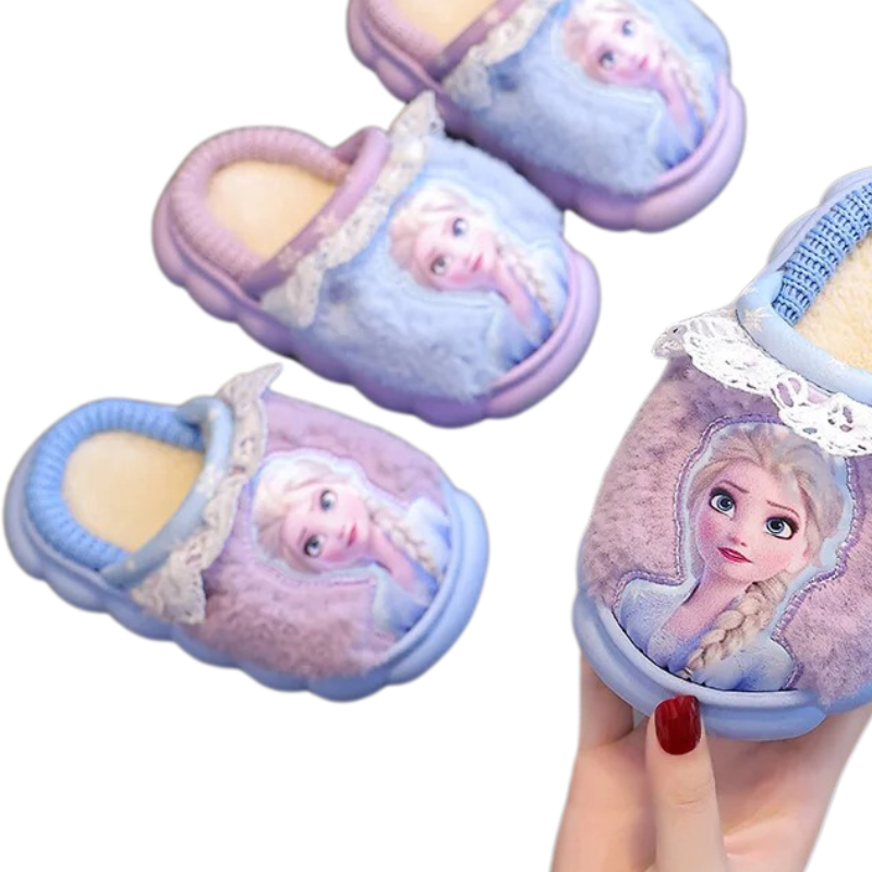 Pantoufle Enfant d’Hiver à Motif Princesse