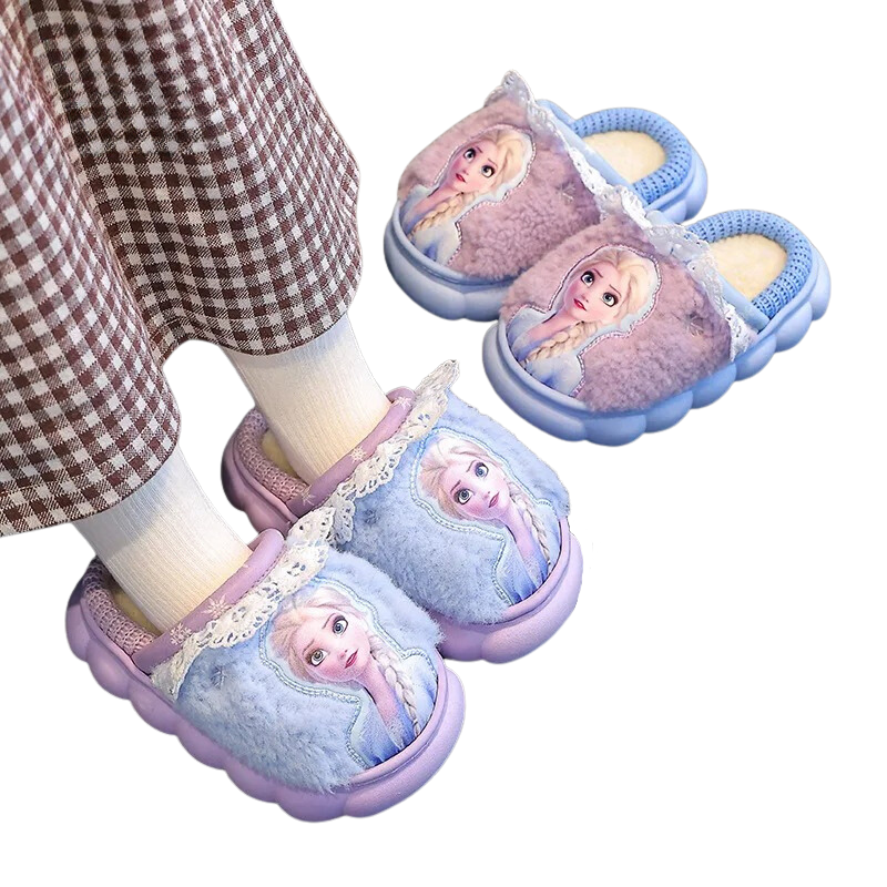 Pantoufle Enfant d’Hiver à Motif Princesse