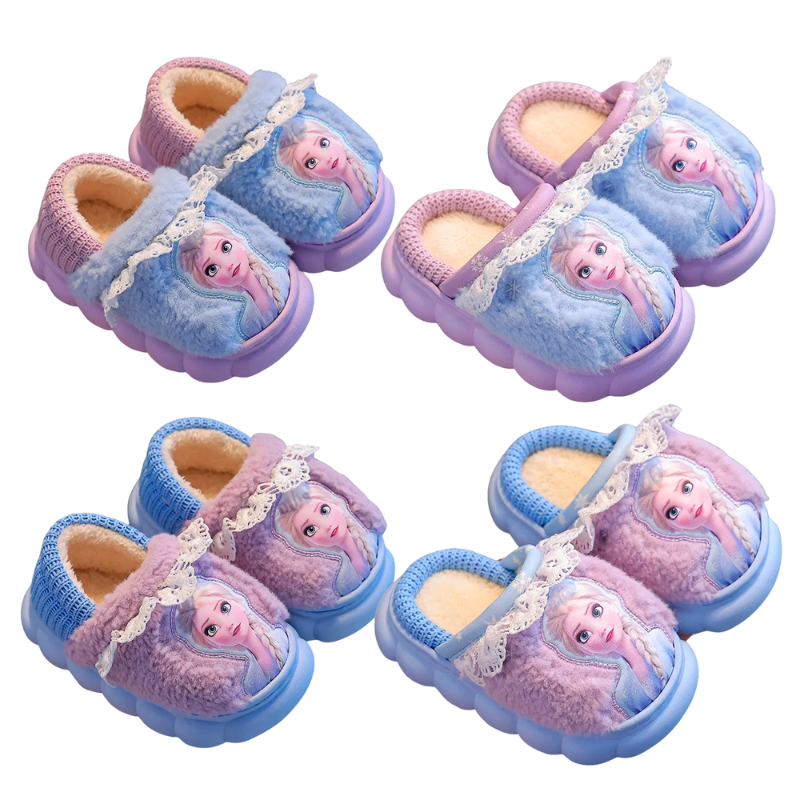 Pantoufle Enfant d’Hiver à Motif Princesse