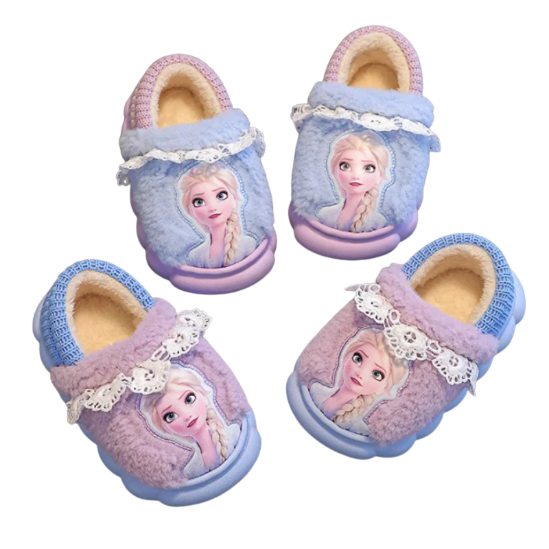 Pantoufle Enfant d’Hiver à Motif Princesse