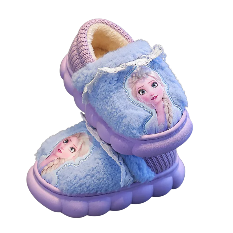 Pantoufle Enfant d’Hiver à Motif Princesse