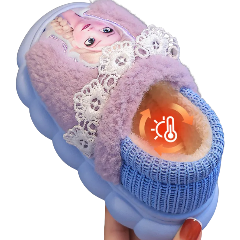 Pantoufle Enfant d’Hiver à Motif Princesse