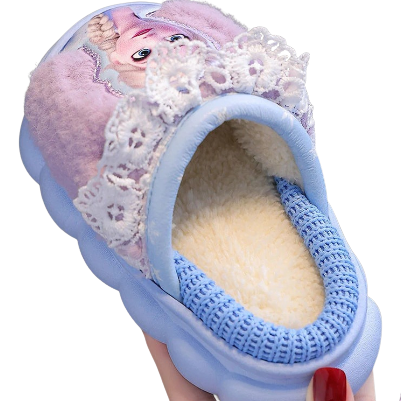 Pantoufle Enfant d’Hiver à Motif Princesse