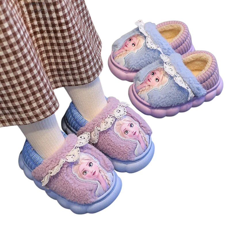 Pantoufle Enfant d’Hiver à Motif Princesse