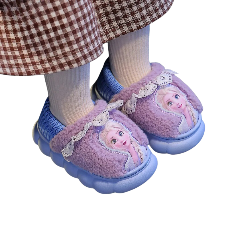Pantoufle Enfant d’Hiver à Motif Princesse