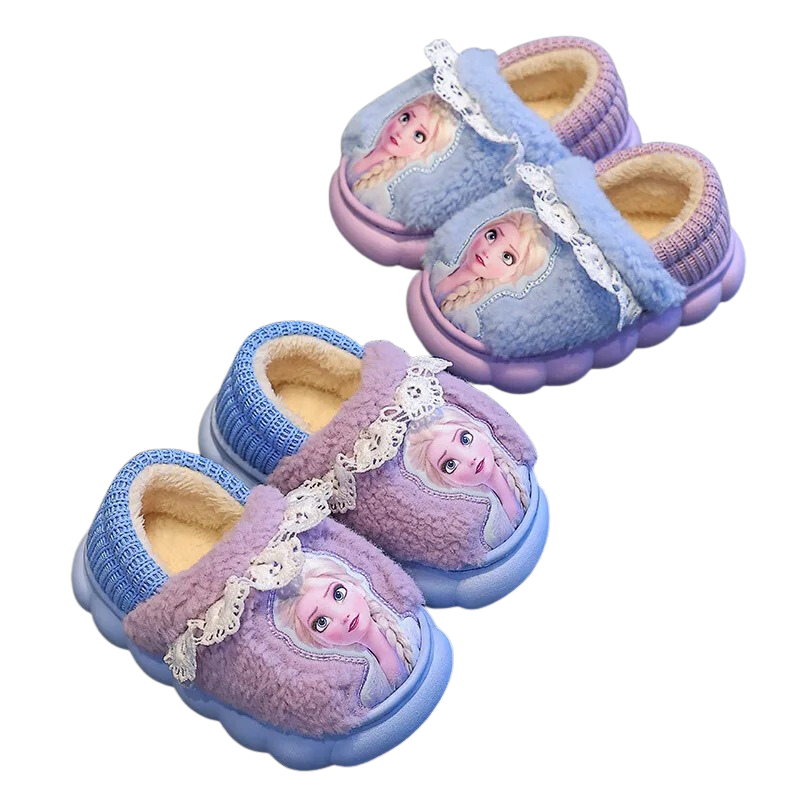 Pantoufle Enfant d’Hiver à Motif Princesse