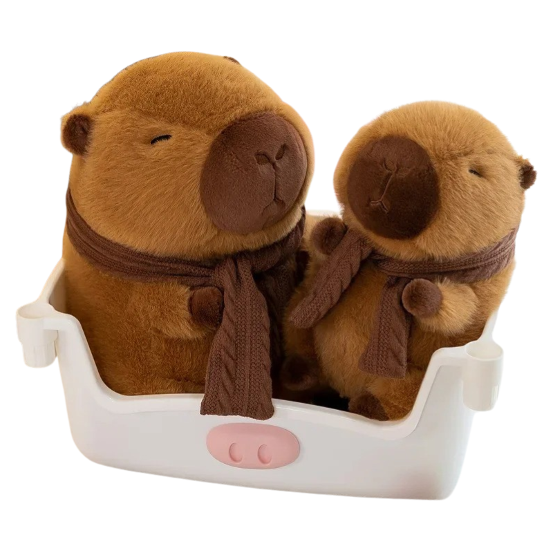 Peluche Capybara avec Écharpe