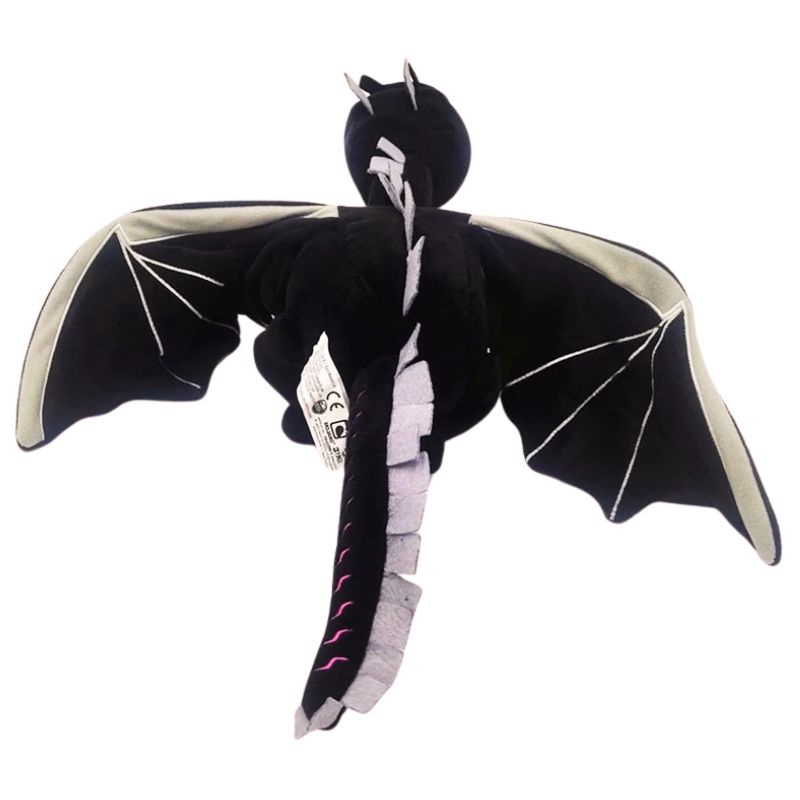 Peluche Dragon Noir Cubique
