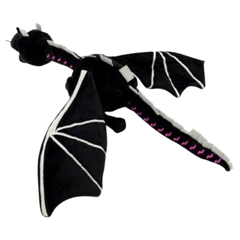 Peluche Dragon Noir Cubique