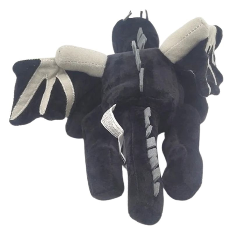 Peluche Dragon Noir Cubique