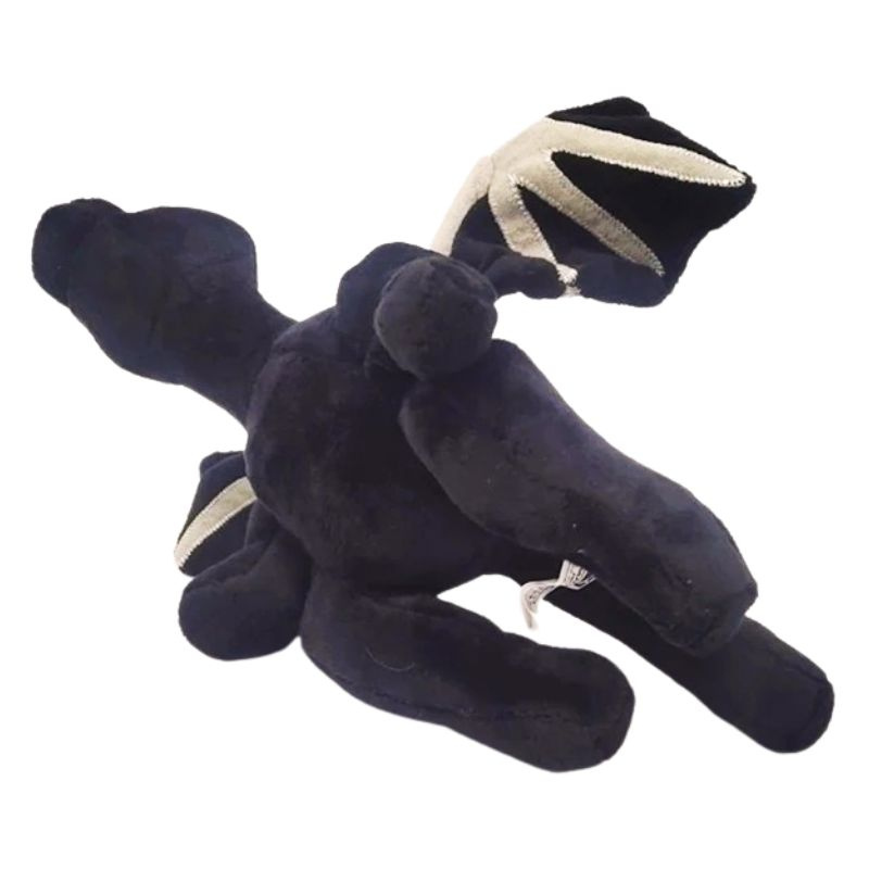 Peluche Dragon Noir Cubique