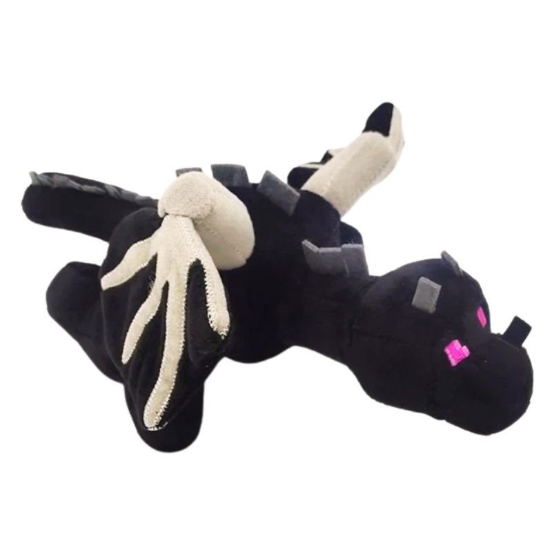 Peluche Dragon Noir Cubique