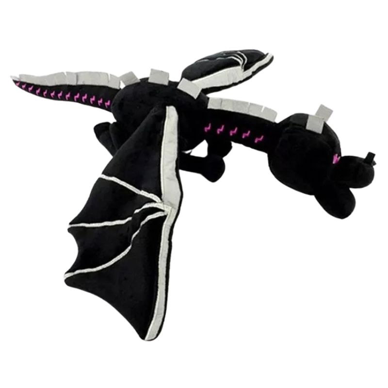 Peluche Dragon Noir Cubique