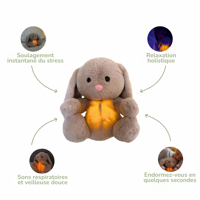 Peluche Lapin avec Respiration Réaliste