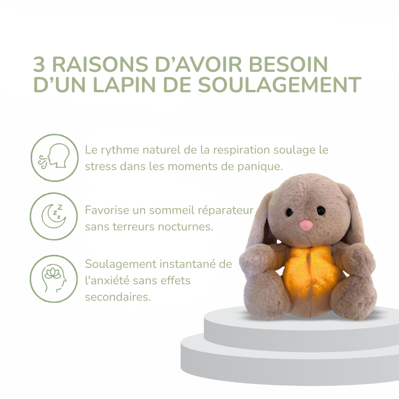 Peluche Lapin avec Respiration Réaliste