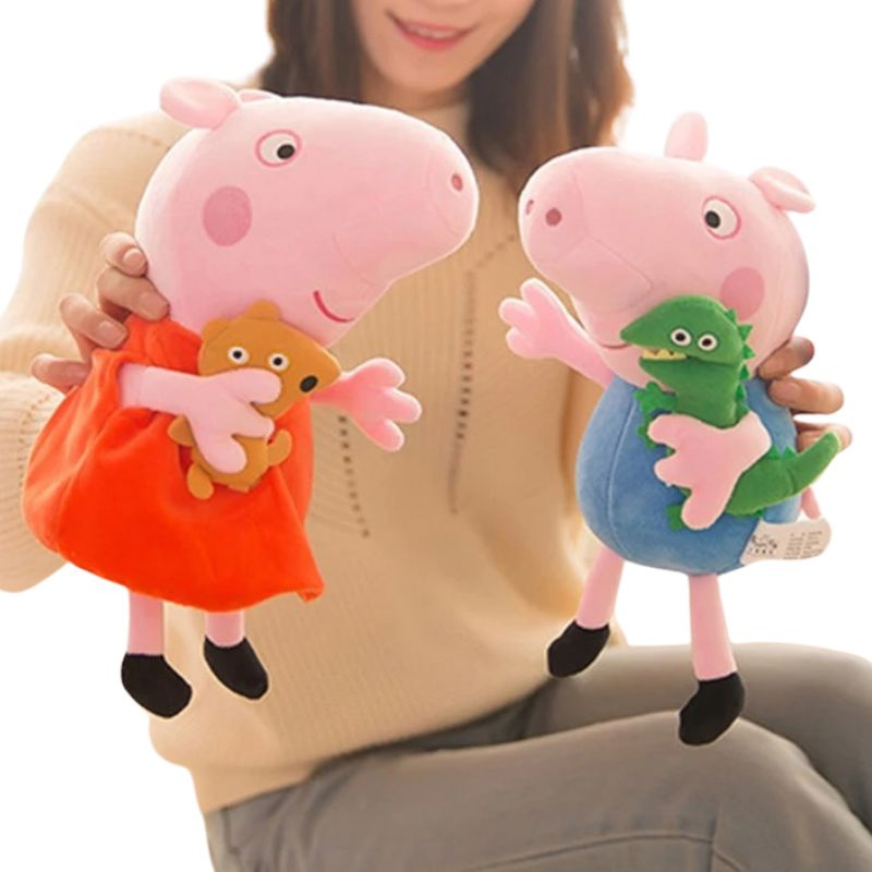 Famille Cochon en Peluche pour Enfants