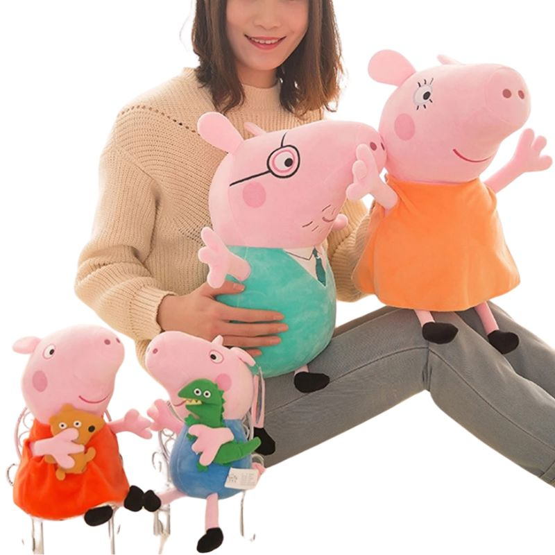 Famille Cochon en Peluche pour Enfants