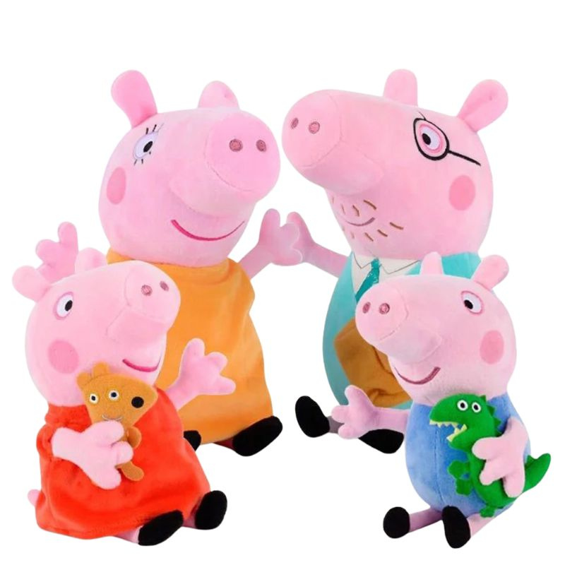 Famille Cochon en Peluche pour Enfants