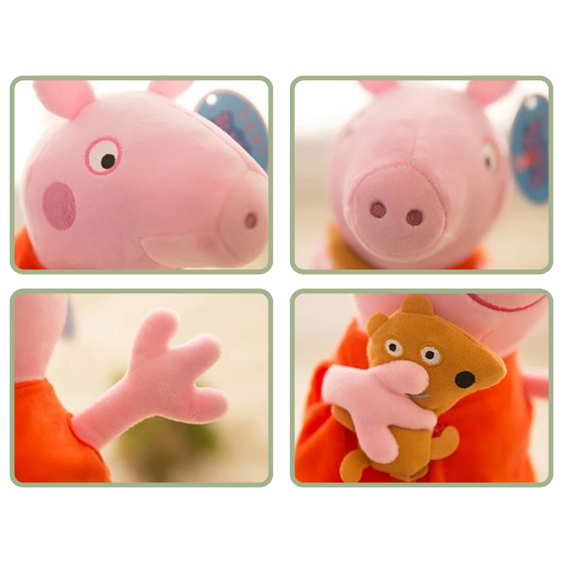 Famille Cochon en Peluche pour Enfants