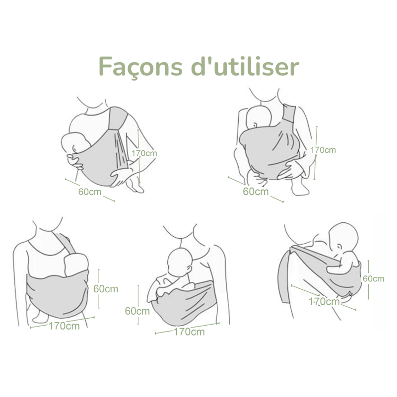 Porte-Bébé Ergonomique Cygogne