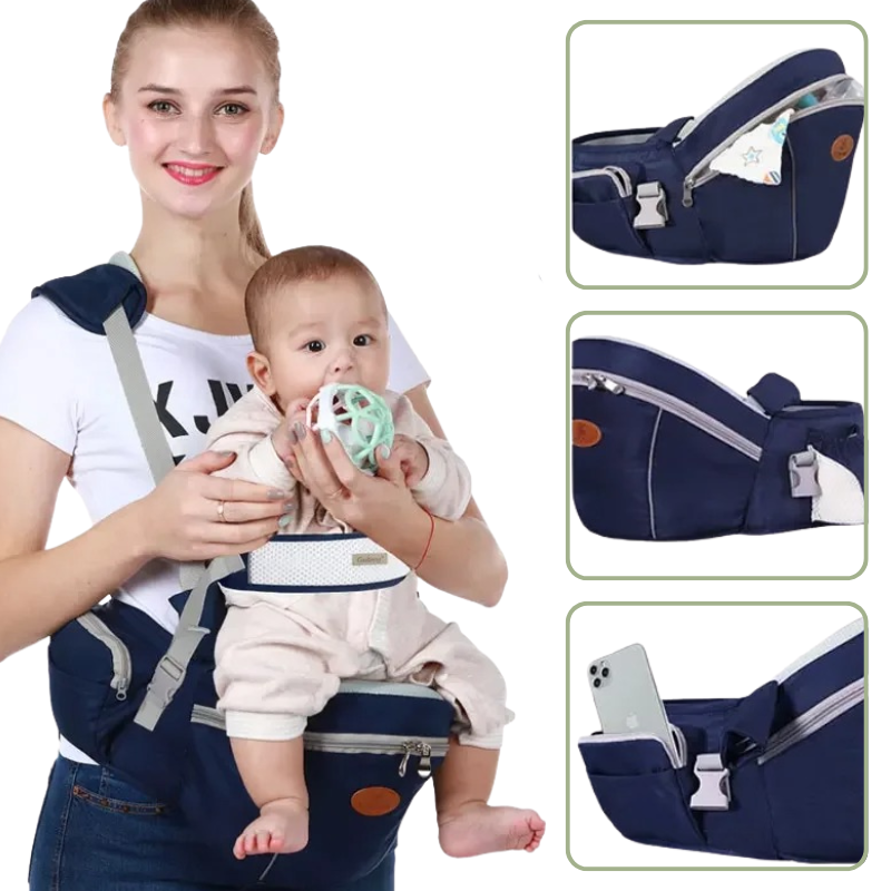 Porte-Bébé Ergonomique avec Support de Maintien