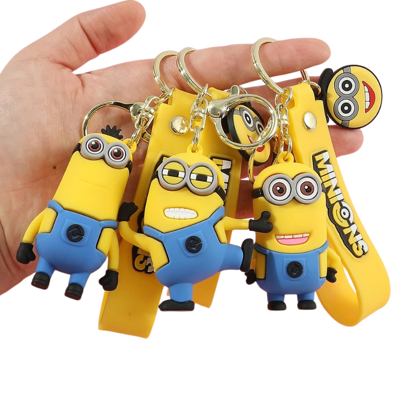 Porte-clés Enfant Personnages Rigolos Jaunes