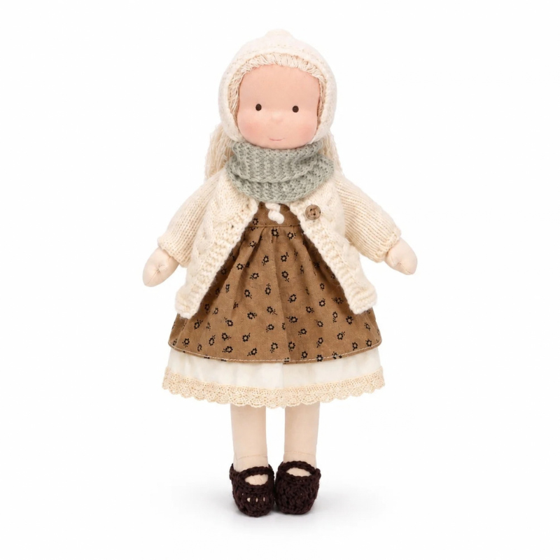 Poupée Waldorf en Tissu avec Vêtements et Accessoires