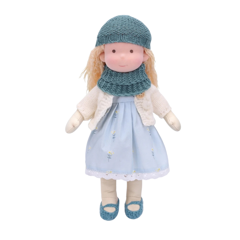 Poupée Waldorf en Tissu avec Vêtements et Accessoires
